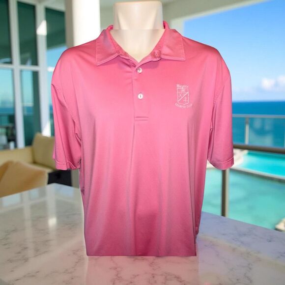 Peter Millar Summer Comfort Wayzata Country Club Logo Golf Polo Size Large #55 - Picture 1 of 5